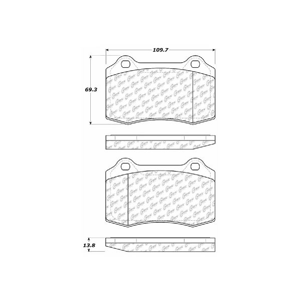 2004-2007 Volvo V70 Disc Brake Pad Set - Rear (Centric)