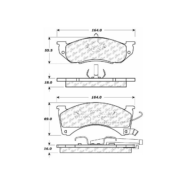 1990 Chrysler Imperial Disc Brake Pad Set - Front (Centric)