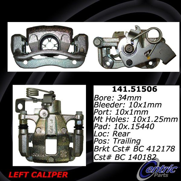 2012-2017 Hyundai Accent Disc Brake Caliper - Rear Left (Centric)