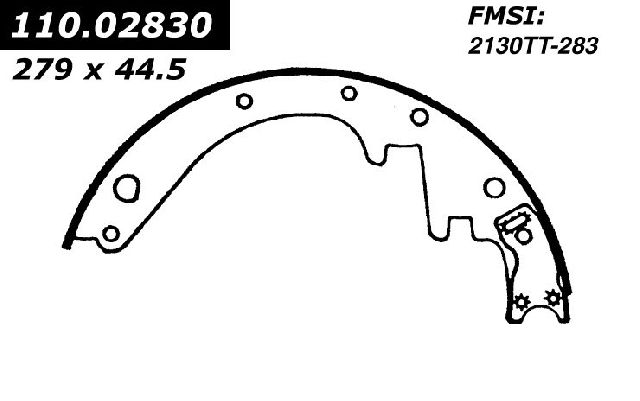1966-1967 Ford F-100 Drum Brake Shoe - Rear (Centric)