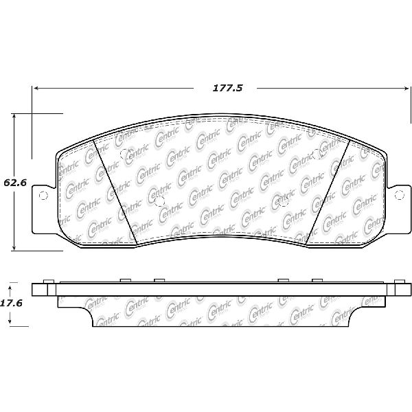 2010-2012 Ford F-350 Super Duty Disc Brake Pad Set - Front (Centric)