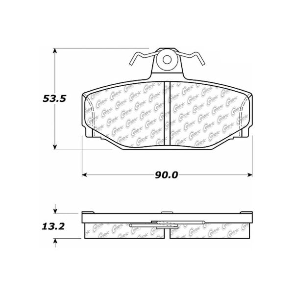 1998-2000 Volvo V70 Disc Brake Pad Set - Rear (Centric)