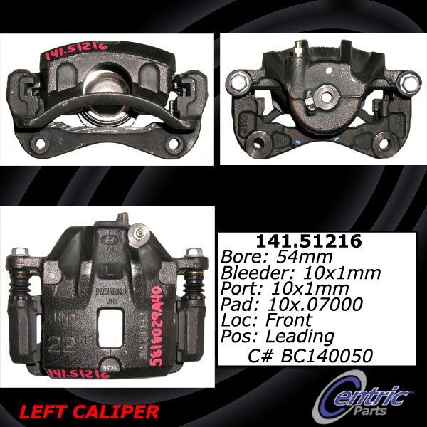 1999-2001 Hyundai Tiburon Disc Brake Caliper - Front Left (Centric)