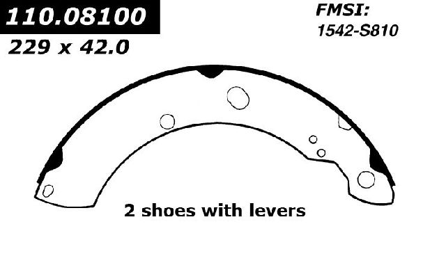 2004-2009 Chrysler PT Cruiser Drum Brake Shoe - Rear (Centric)