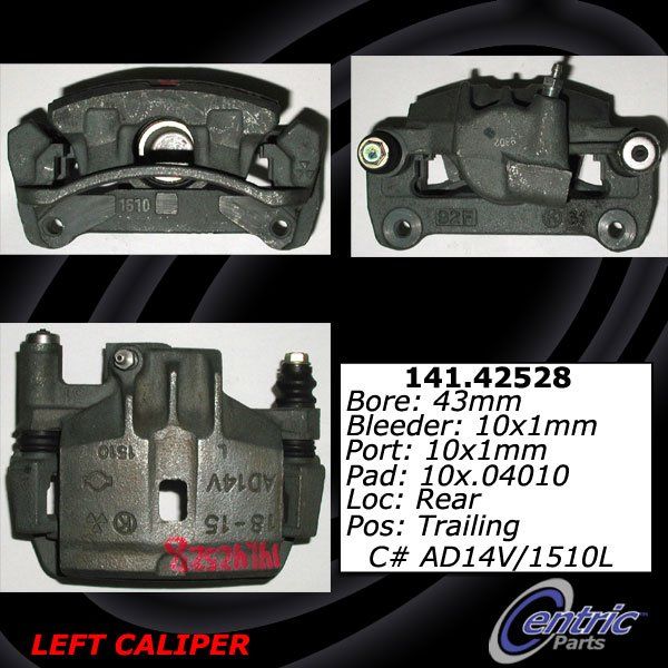 1988-1995 Nissan Pathfinder Disc Brake Caliper - Rear Left (Centric)