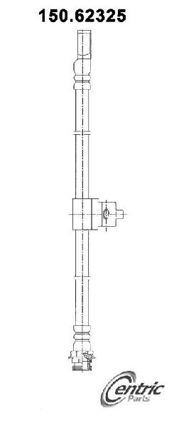 1984-1987 Pontiac Fiero Brake Hydraulic Hose - Rear Right (Centric)
