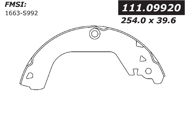 2010-2015 Chevrolet Cruze Drum Brake Shoe - Rear (Centric)