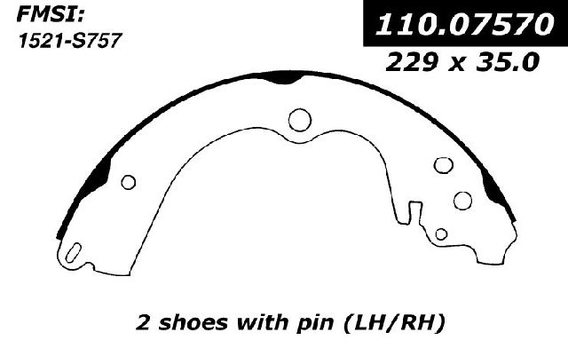2000 Subaru Legacy Drum Brake Shoe - Rear (Centric)