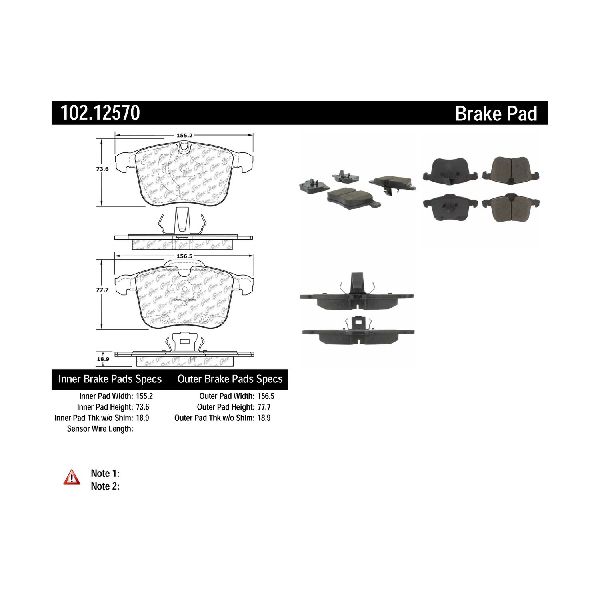 2006-2011 Saab 9-3 Disc Brake Pad Set - Front (Centric)