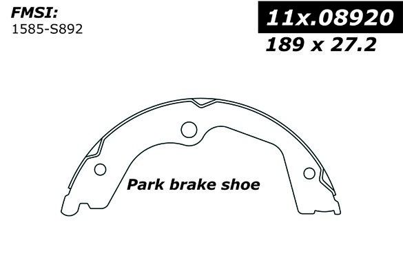 1995-2002 Mazda Millenia Parking Brake Shoe - Rear (Centric)
