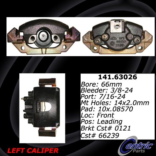 2001-2007 Dodge Caravan Disc Brake Caliper - Front Left (Centric)