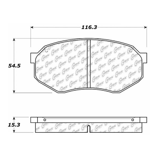 1989-1995 Toyota Pickup Disc Brake Pad Set - Front (Centric)