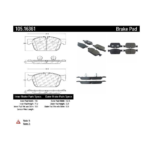 2015 Mercedes-Benz ML350 Disc Brake Pad Set - Front (Centric)
