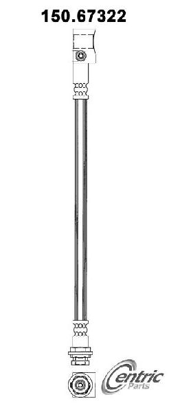 1990-1995 Jeep Wrangler Brake Hydraulic Hose - Rear (Centric)