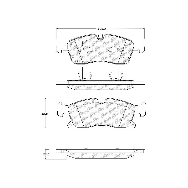 2013-2021 Dodge Durango Disc Brake Pad Set - Front (Centric)