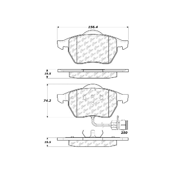 1997-2000 Audi A8 Disc Brake Pad Set - Front (Centric)