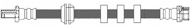 1971-1973 Ford Mustang Brake Hydraulic Hose - Front Right (Centric)