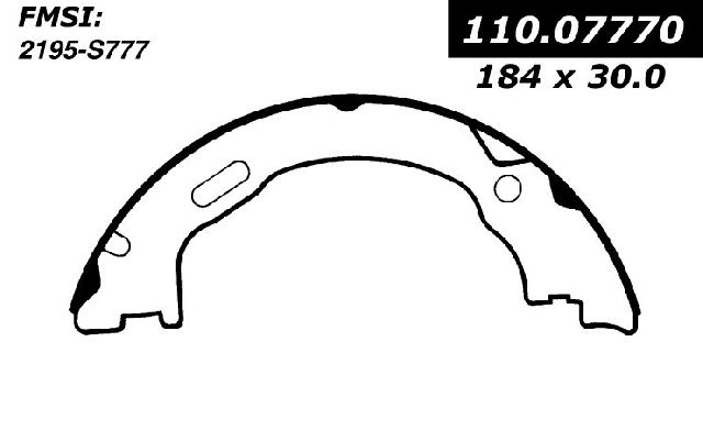2004-2008 Chrysler Pacifica Parking Brake Shoe - Rear (Centric)