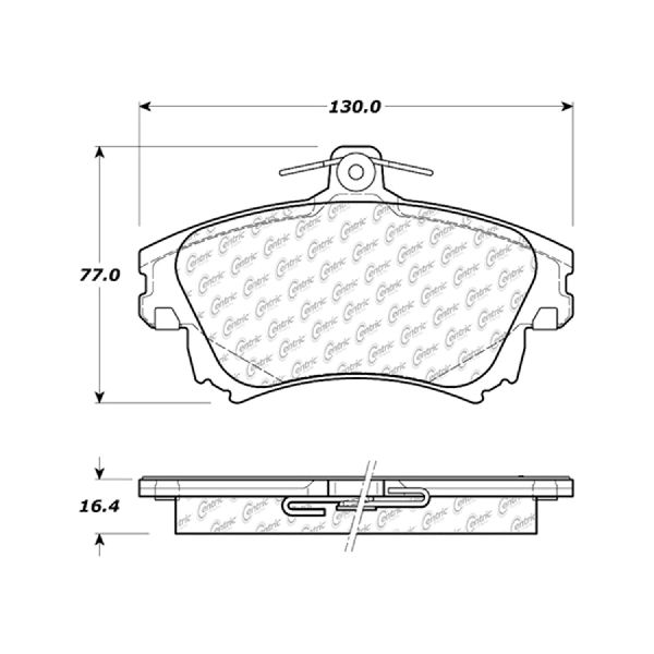 2000-2012 Volvo S40 Disc Brake Pad Set - Front (Centric)