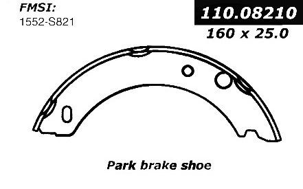 1997-1998 Volvo V90 Parking Brake Shoe - Rear (Centric)