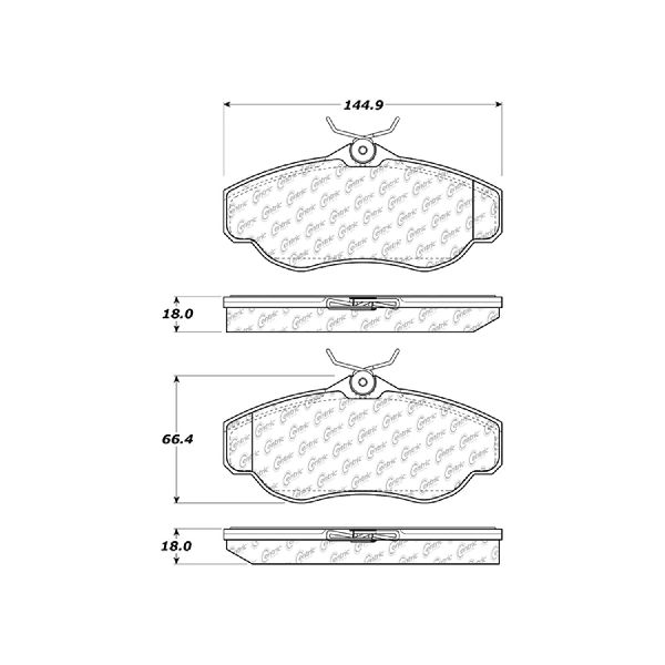 1995-2002 Land Rover Range Rover Disc Brake Pad Set - Front (Centric)
