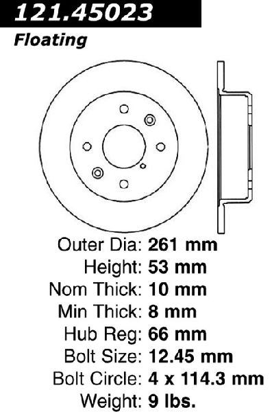 1986-1988 Mazda RX-7 Disc Brake Rotor - Rear (Centric)