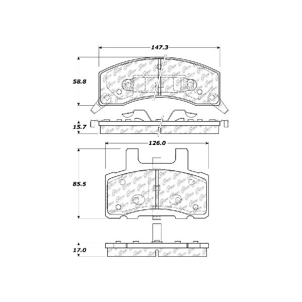 1996-2001 Chevrolet Express 3500 Disc Brake Pad Set - Front (Centric)