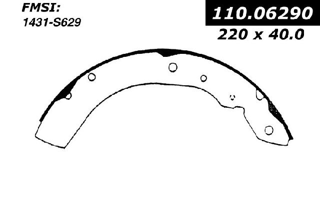 1990-1992 Dodge Spirit Drum Brake Shoe - Rear (Centric)
