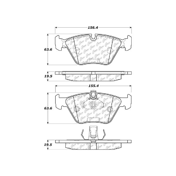 1996-2000 BMW 528i Disc Brake Pad Set - Front (Centric)