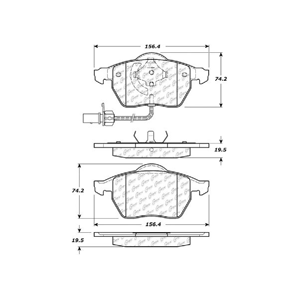1998-2006 Audi A6 Disc Brake Pad Set - Front (Centric)