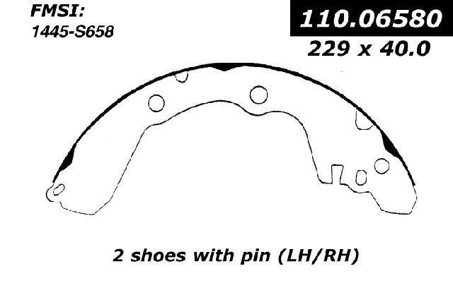 2001-2005 Dodge Stratus Drum Brake Shoe - Rear (Centric)