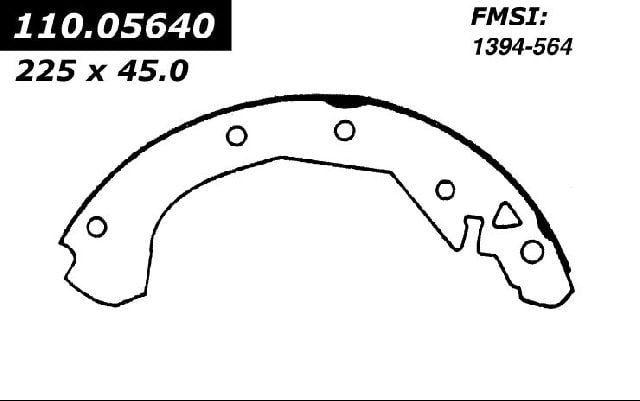 1986-1990 Buick LeSabre Drum Brake Shoe - Rear (Centric)