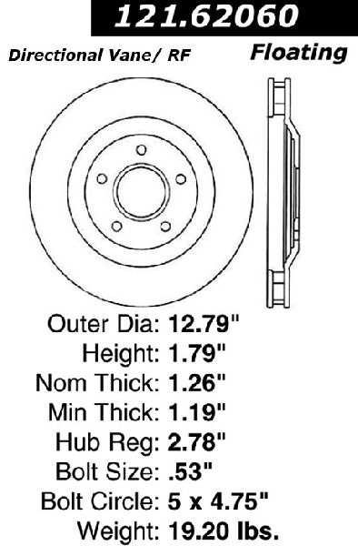 2004-2009 Cadillac XLR Disc Brake Rotor - Front Right (Centric)