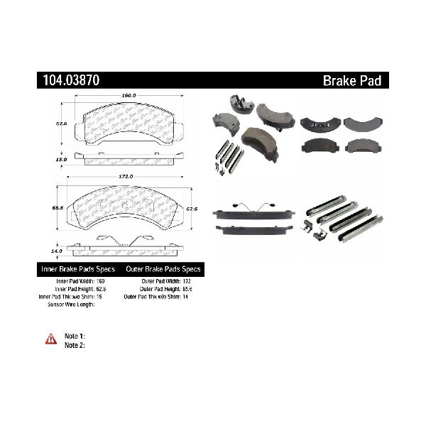 1991-1994 Ford Explorer Disc Brake Pad Set - Front (Centric)