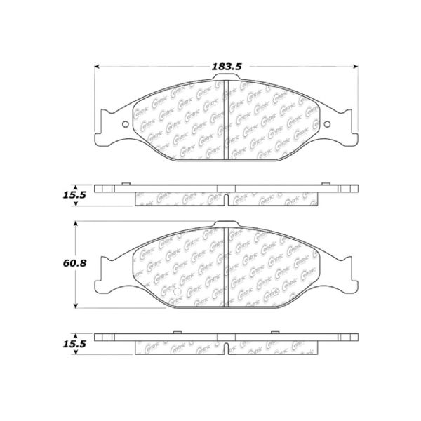 1999-2004 Ford Mustang Disc Brake Pad Set - Front (Centric)