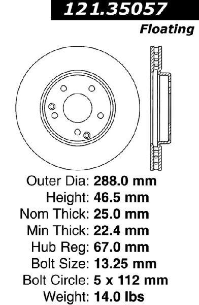 1996-2000 Mercedes-Benz C280 Disc Brake Rotor - Front (Centric)