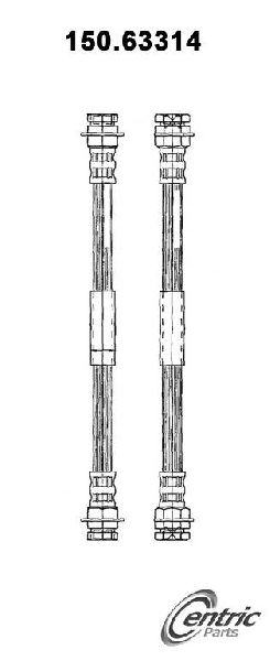 1991-1995 Dodge Caravan Brake Hydraulic Hose - Rear (Centric)