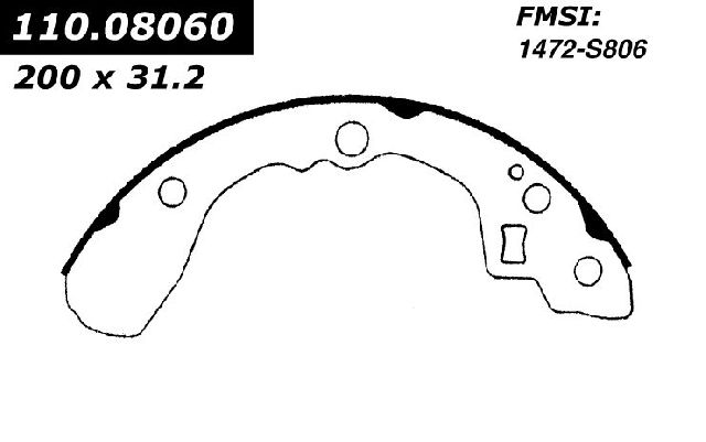 2003-2005 Kia Rio Drum Brake Shoe - Rear (Centric)