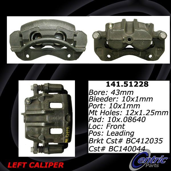 2001-2006 Hyundai Santa Fe Disc Brake Caliper - Front Left (Centric)