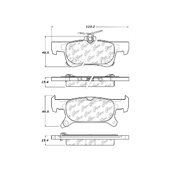 2017 Buick Envision Disc Brake Pad Set - Rear (Centric)