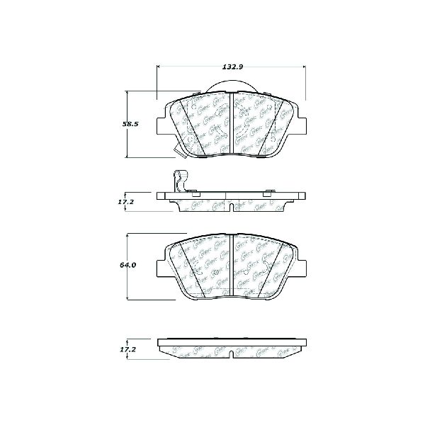 2011-2016 Kia Optima Disc Brake Pad Set - Front (Centric)