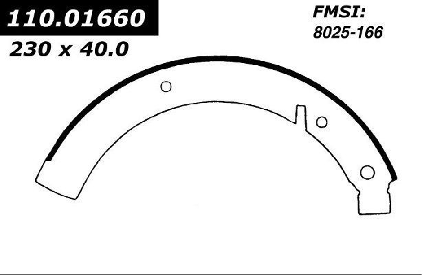 1955-1963 Volkswagen Transporter Drum Brake Shoe - Rear (Centric)