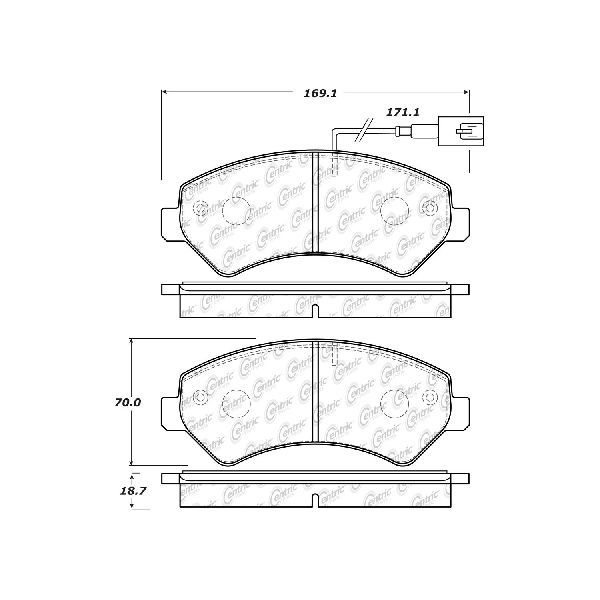 2014-2024 Ram ProMaster 1500 Disc Brake Pad Set - Front (Centric)