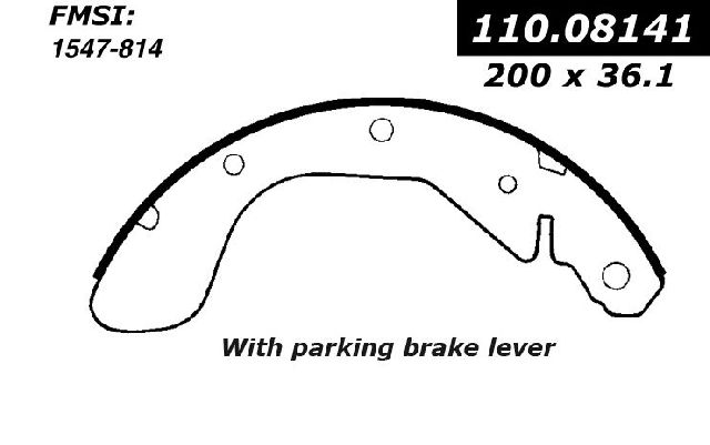 2005-2008 Pontiac Wave Drum Brake Shoe - Rear (Centric)