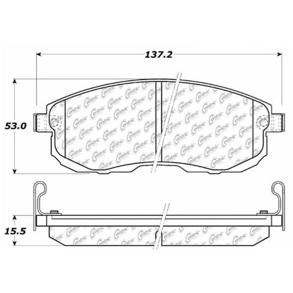 2009-2014 Nissan Cube Disc Brake Pad Set - Front (Centric)