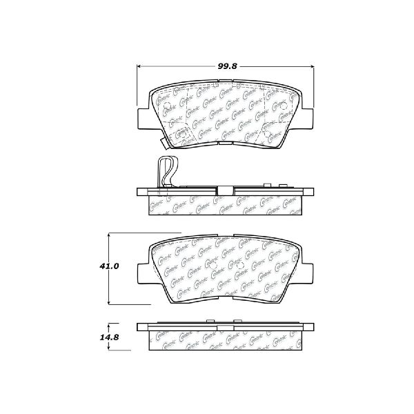 2009-2011 Hyundai Azera Disc Brake Pad Set - Rear (Centric)
