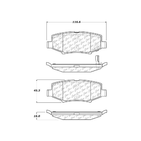 2007-2011 Dodge Nitro Disc Brake Pad Set - Rear (Centric)