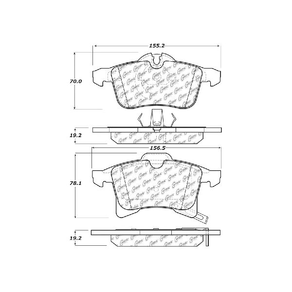 2008-2009 Saturn Astra Disc Brake Pad Set - Front (Centric)
