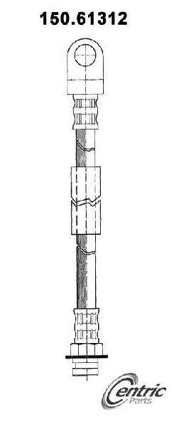 1979-1998 Ford Mustang Brake Hydraulic Hose - Rear or Rear Upper (Centric)
