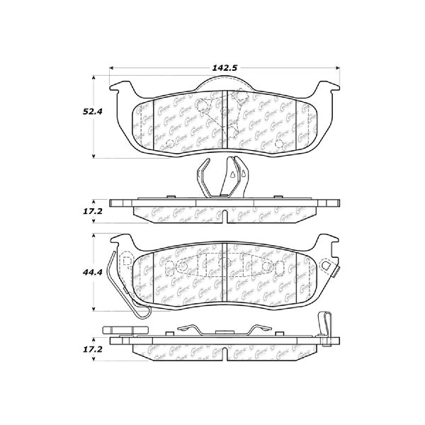 2004-2010 INFINITI QX56 Disc Brake Pad Set - Rear (Centric)